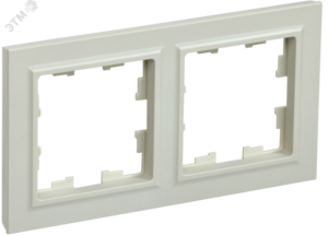 BRITE Рамка 2 поста РУ-2-БрКр бежевый