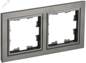 BRITE Рамка 2 поста РУ-2-БрШ шампань