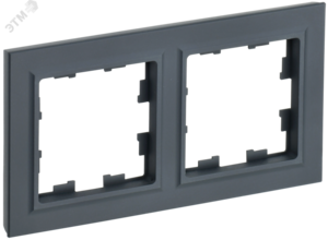 BRITE Рамка 2 поста РУ-2-БрГ графит