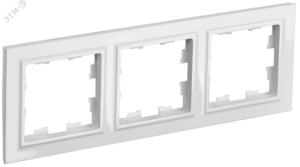 BRITE Рамка 3 поста РУ-3-БрБ белый