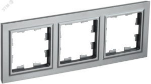 BRITE Рамка 3 поста РУ-3-БрС сталь