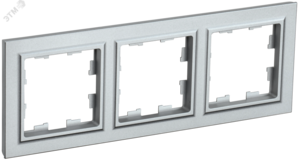 BRITE Рамка 3 поста РУ-3-БрА алюминий