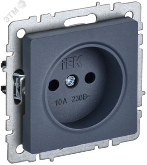 BRITE Розетка без заземления без защитных шторок 10А РС10-1-0-БрМ маренго