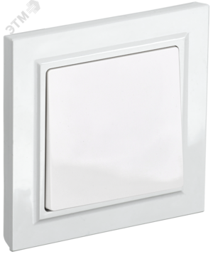 BRITE Выключатель одноклавишный 10А в сборе ВСР10-1-0-БрБ белый