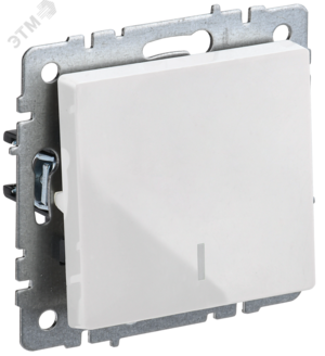 BRITE Выключатель одноклавишный с индикацией 10А ВС10-1-1-БрБ белый