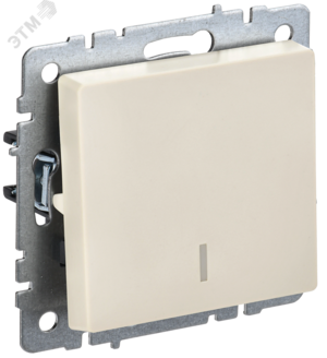 BRITE Выключатель одноклавишный с индикацией 10А ВС10-1-1-БрКр бежевый