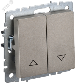 BRITE Выключатель жалюзи 10А ВС10-1-5-БрШ шампань