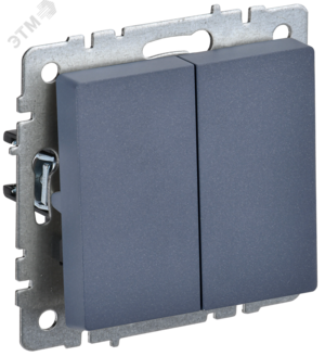 BRITE Выключатель двухклавишный 10А ВС10-2-0-БрМ маренго