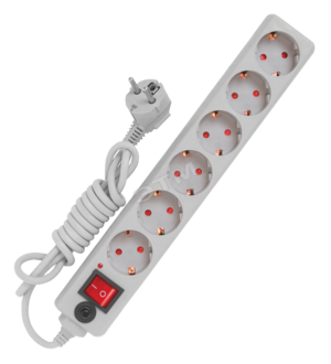 Сетевой фильтр 6х3м с выключателем ПВС 3х0.75