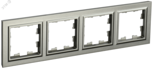 BRITE Рамка 4 поста РУ-4-БрШ шампань