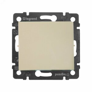 Выключатель одноклавишный, в рамку, слоновая кость (774301)