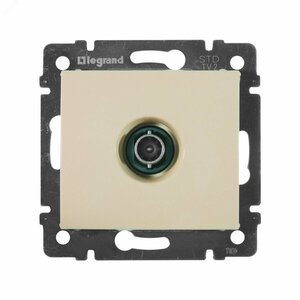 VALENA Розетка телевизионная TV оконечная 10дБ в рамку слоновая кость