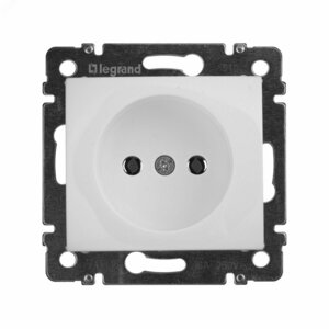 VALENA Розетка без заземления без шторок в рамку белая