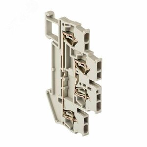 Клемма пружинная двухуровневая ST 1.5 мм2 4 вывода серая EKF