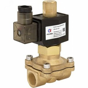 Клапан электромагнитный (соленоидный) двухходовой.                                                  Нормально открытый НО. Номинальное напряжение     катушки АС                                        220В. Ду25, присоединение G1. Непрямого действия. Корпус —                                          латунь. Мембрана — NBR.