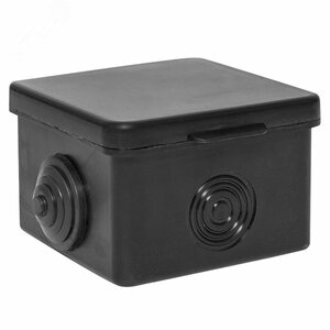 Коробка распаячная КМР-030-036, 4 мембранных ввода (65х65х50) чёрная