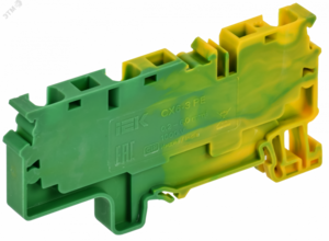 ARMAFIX Клемма пружинная CX6-3 PE 6мм2 трехконтактная заземляющая IEK