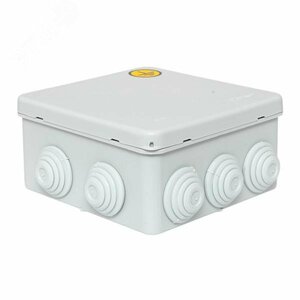 Коробка уравнивания потенциалов КУП-030-014 с крышкой наружная (100х100х50) для прямого монтажа, 10 мембр. вводов серая IP55 EKF