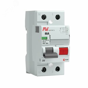 Устройство защитного отключения DV 2P 80А/100мА (S) AVERES