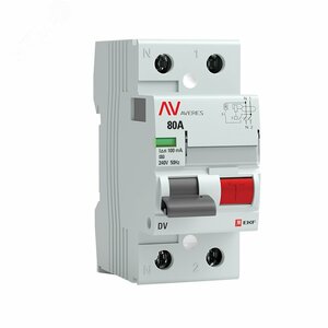 Устройство защитного отключения DV 2P 80А/100мА (A) AVERES