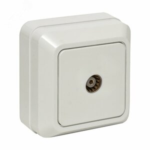 Рим Розетка телевизионная TV 75Ом 5-862МГц белая