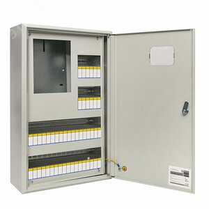 Щит учетно-распределительный навесной ЩРУн-3/48о IP31 однодверный с окном 630х400х160