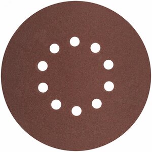 Круги шлифовальные с отверстиями (липучка), алюминий-оксидные, 225 мм, 5 шт.  Р 60