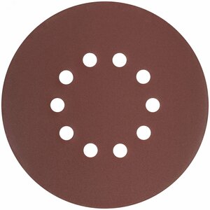 Круги шлифовальные с отверстиями (липучка), алюминий-оксидные, 225 мм, 5 шт.  Р 180