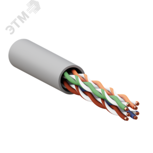 Витая пара TERACOM PRO 5E U/UTP 4 пары solid 24AWG LSZH нг(А)-HF серый 305м