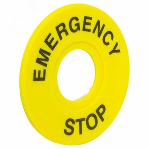 Табличка для кнопок 22 мм EMERGENCY STOP