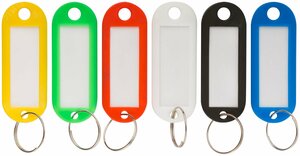 Бирки для ключей, набор 6шт.