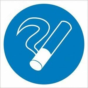 Знак M 15 »Курить здесь» ф200 мм, пластик ГОСТ Р 12.4.026-2001