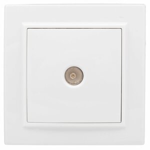 Розетка TV Минск 1-местная СП белая 75Ом 5-862МГц