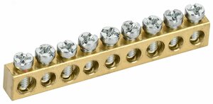 TEKFOR Шина нулевая сечение 6х9 9 отв. IEK