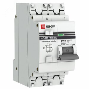 Автомат дифференциальный АД-32 (селективный) 1P+N 32А/100мА PROxima