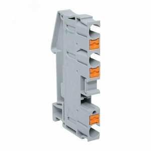 Клемма Push-in 6 мм2 3 вывода серая EKF