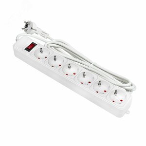 Фильтр сетевой 6×3м 16А/3.2кВт с выключателем с заземлением ПВС 3х1.0 Блокбастер XL PROxima