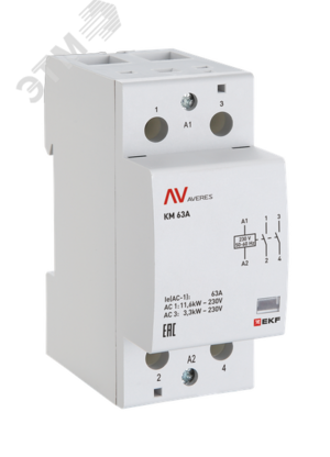 Контактор модульный КМ 63А 2NC 48VAC (2 мод.) AVERES EKF