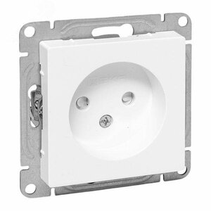 Эпика Механизм розетки 16А без заземления со шторками белый EKF