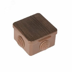 Коробка распаячная КМР-030-036 пылевлагозащитная, 4 мембранных ввода (73х73х49) тёмное дерево PROxima