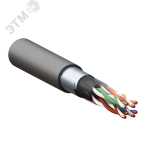 Витая пара TERACOM 5E F/UTP 4 пары solid OUT LDPE черный 305м