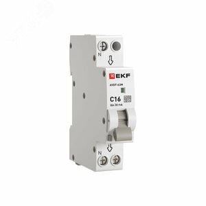 Выключатель автоматический дифференциального тока АВДТ-63М 1P+N (18 м) 16А 30мА характеристика С тип A электронный 6кА PROXIMA