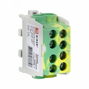 Клемма распределительная КСР с двойным винтом 2×25/2×16 желто-зеленая PROxima