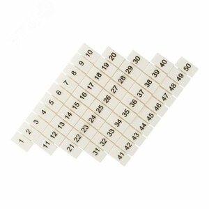 Маркеры для UT/ST/Push-in 6 с нумерацией 1-50 (100 шт.) EKF