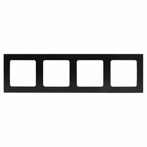 Стокгольм Рамка 4-местная металлическая черная