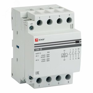 Контактор модульный 25А 3п 3NО+NC