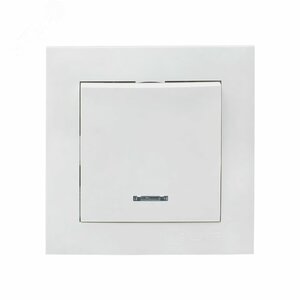 Валенсия выключатель 1-кл. 10А белый с индикатором