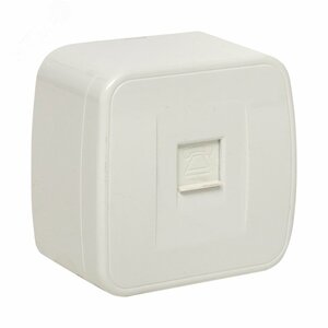 Розетка Минск Phone 1-местная ОП белая