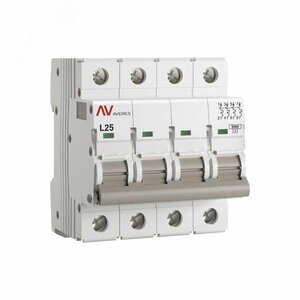 Выключатель автоматический AV-10 4P 25A (L) 10kA AVERES