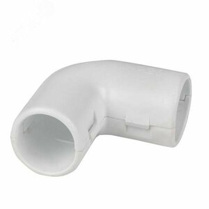 Угол 90 соединительный для трубы 20мм  белый Plast